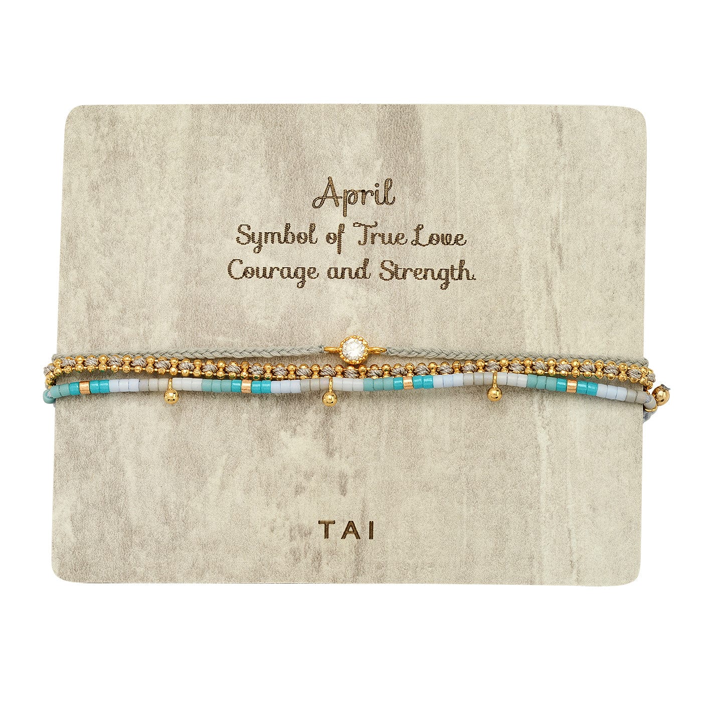 TAI JEWELRY | Handmade Pull Tie Birthstone Bracelets | Set Of 3 | Bracelet |
