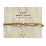 TAI JEWELRY | Handmade Pull Tie Birthstone Bracelets | Set Of 3 | Bracelet |