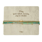 TAI JEWELRY | Handmade Pull Tie Birthstone Bracelets | Set Of 3 | Bracelet |