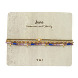 TAI JEWELRY | Handmade Pull Tie Birthstone Bracelets | Set Of 3 | Bracelet |