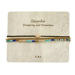 TAI JEWELRY | Handmade Pull Tie Birthstone Bracelets | Set Of 3 | Bracelet |