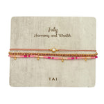 TAI JEWELRY | Handmade Pull Tie Birthstone Bracelets | Set Of 3 | Bracelet |