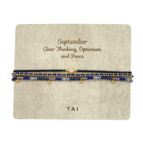 TAI JEWELRY | Handmade Pull Tie Birthstone Bracelets | Set Of 3 | Bracelet |
