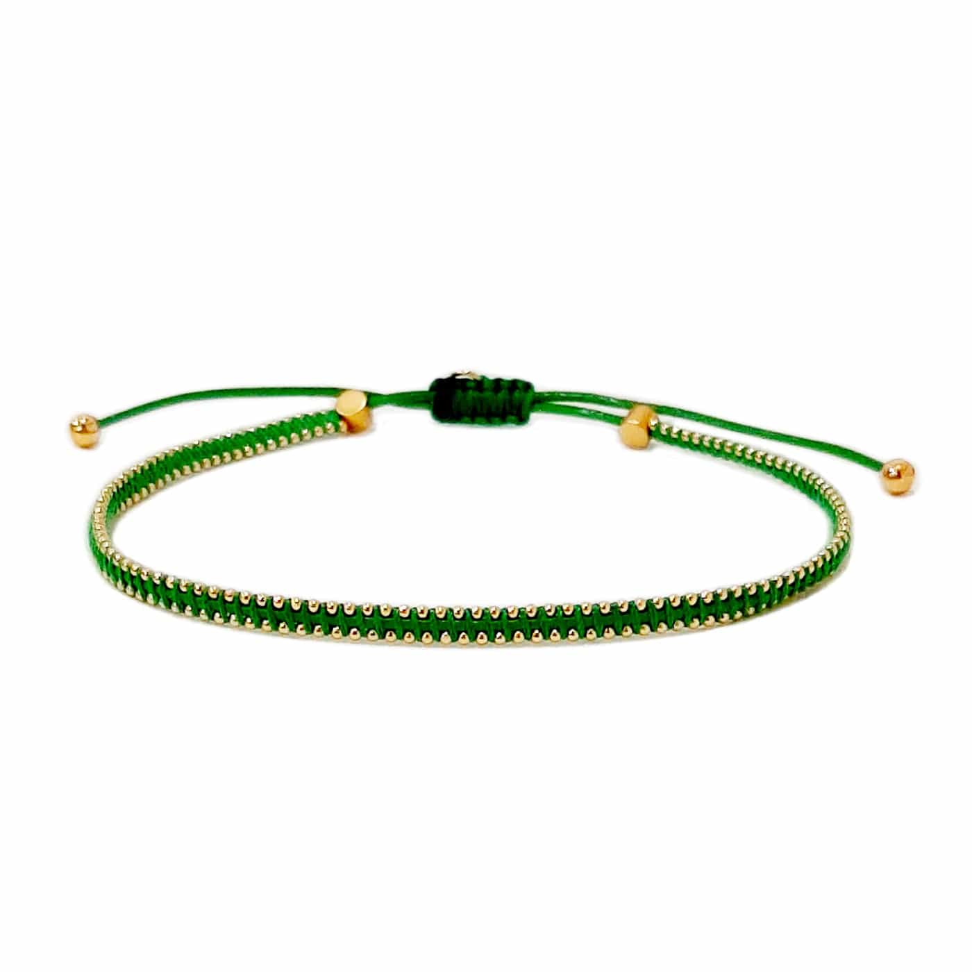 TAI JEWELRY | Silk Cord Bracelet with Gold Beaded Detail | Bracelet |