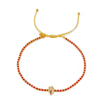 TAI JEWELRY Bracelet Handwoven Bracelet With Strawberry Charm