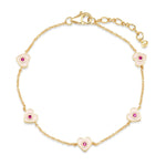 TAI JEWELRY | Heart Enamel Chain Bracelet | Bracelet |