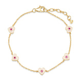 TAI JEWELRY | Heart Enamel Chain Bracelet | Bracelet |