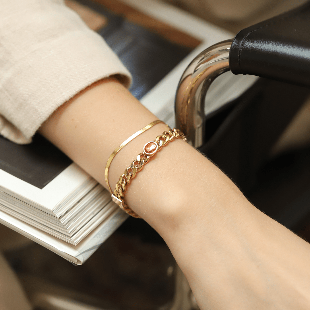 TAI JEWELRY | Herringbone Chain Bracelet | Bracelet |