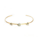 TAI JEWELRY Bracelet Labradorite 3 Stone Open Cuff