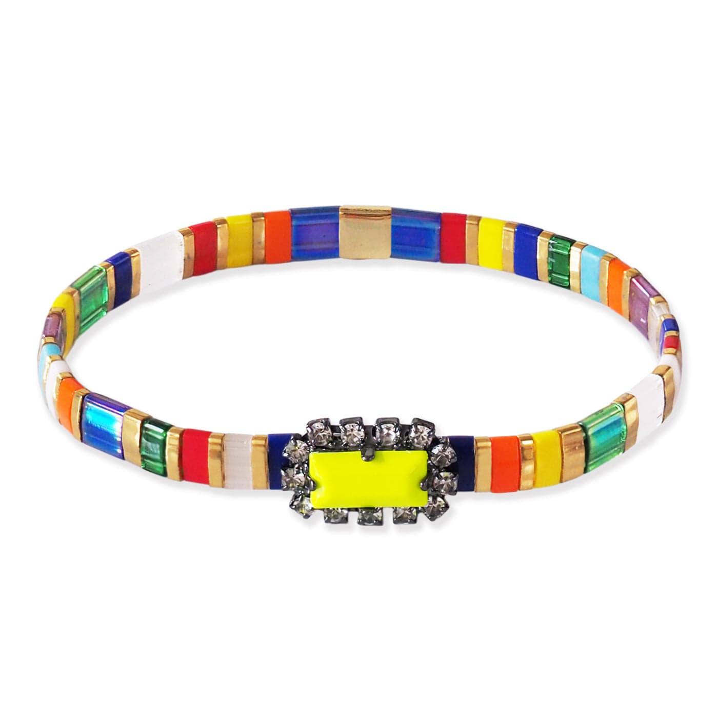 TAI JEWELRY | Matte Jewel Tila Bracelet | Bracelet |