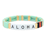 TAI JEWELRY | Mint Green Alloy Beaded Aloha Bracelet | Bracelet |