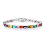TAI JEWELRY Bracelet Mixed Shape Rainbow Tennis Bracelet