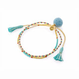 TAI JEWELRY | Handmade Pom Pom Double Strand Bracelet | Bracelet |