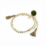 TAI JEWELRY | Handmade Pom Pom Double Strand Bracelet | Bracelet |