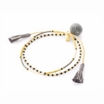 TAI JEWELRY | Handmade Pom Pom Double Strand Bracelet | Bracelet |