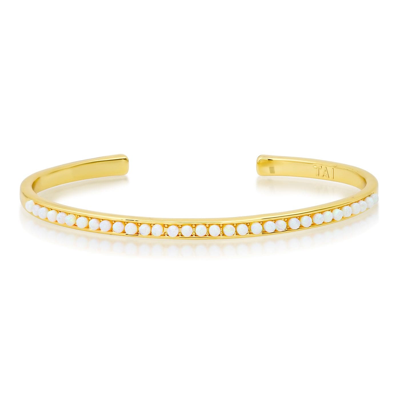 TAI JEWELRY | White Opal Pavé Cuff Bracelet | Bracelet |