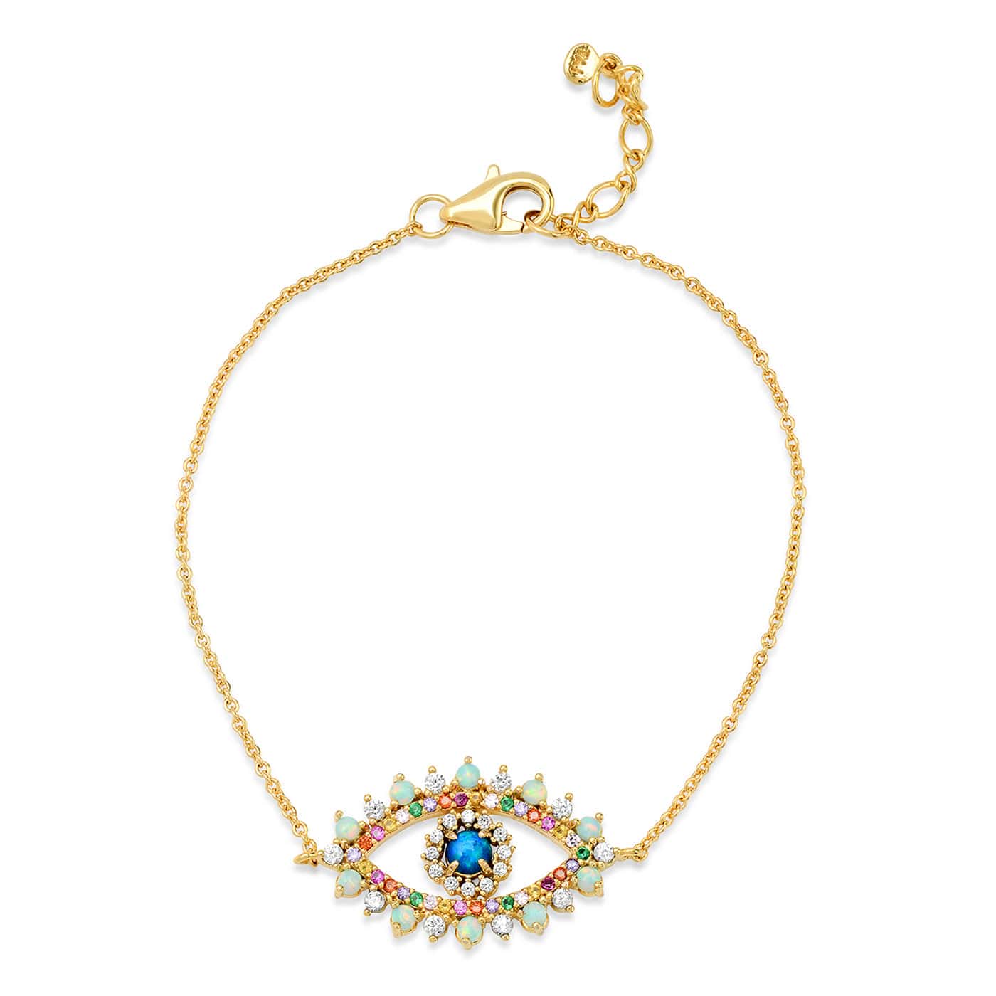 TAI JEWELRY | Opal Evil Eye Chain Bracelet | Bracelet |