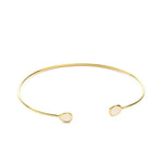 TAI JEWELRY Bracelet Open Cuff With Small Stone Accents