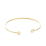 TAI JEWELRY Bracelet Open Cuff With Small Stone Accents