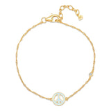 TAI JEWELRY Bracelet Peace Peace Enamel Charm Chain Bracelet