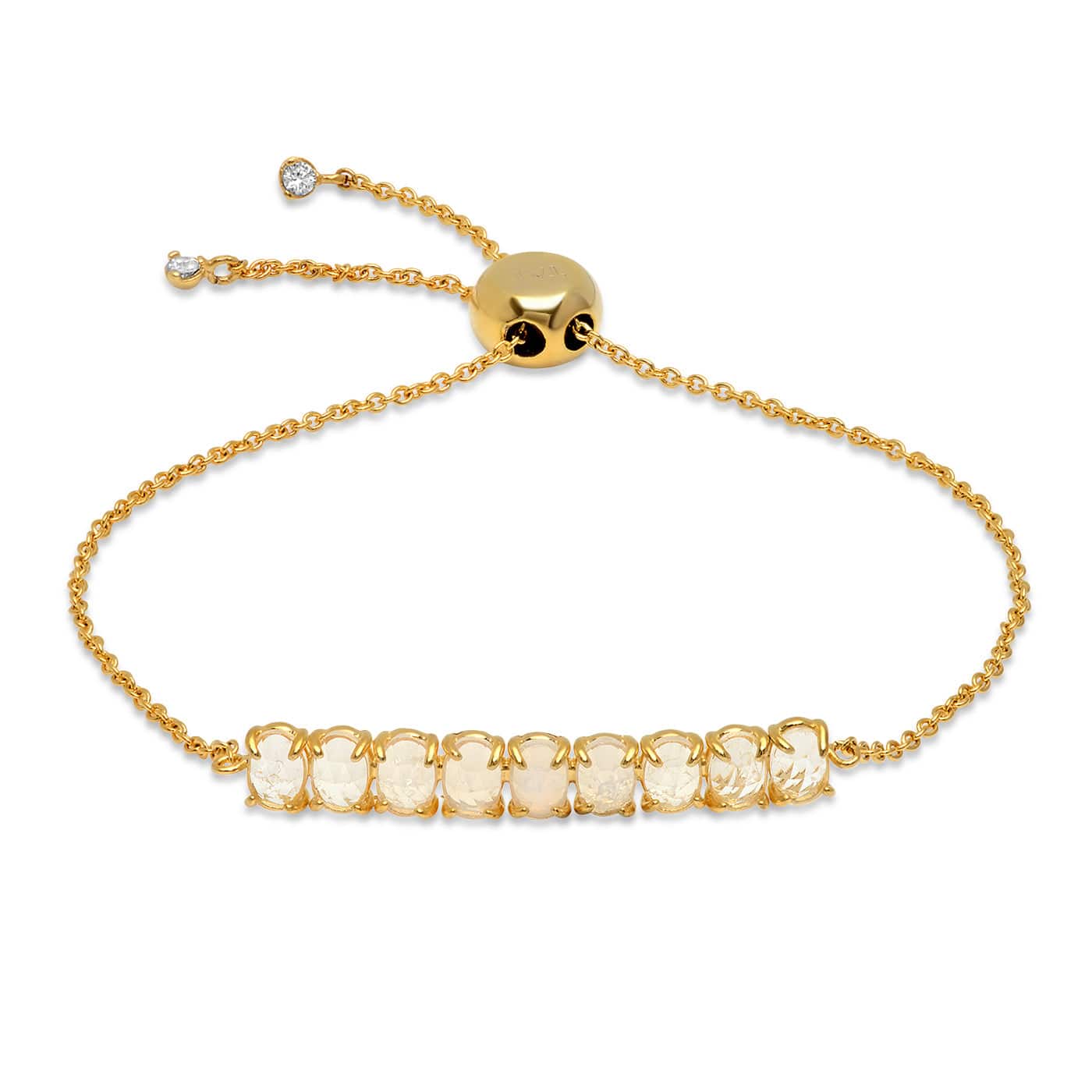 TAI JEWELRY Bracelet WHITE Pull Tie Bracelet With Ombre Stones