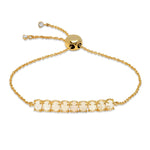 TAI JEWELRY Bracelet WHITE Pull Tie Bracelet With Ombre Stones