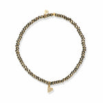 TAI JEWELRY | Pyrite Pavé Heart Beaded Bracelet | Bracelet |