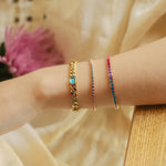 TAI JEWELRY | Rainbow Princess Cut Tennis Bracelet | Bracelet |