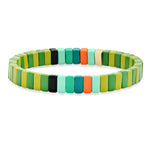 TAI JEWELRY | Rectangular Multi-Colored Alloy Beaded Stretch Bracelet | Bracelet |