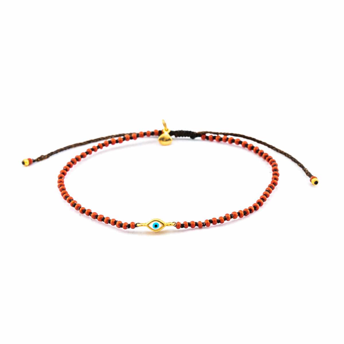 TAI JEWELRY Bracelet Tear Eye / Red Seed Bead Bracelet With Enamel Evil Eye