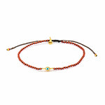 TAI JEWELRY Bracelet Tear Eye / Red Seed Bead Bracelet With Enamel Evil Eye