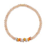 TAI JEWELRY Bracelet Semi-Precious Stretch Bracelet with Colored and CZ Rondelles