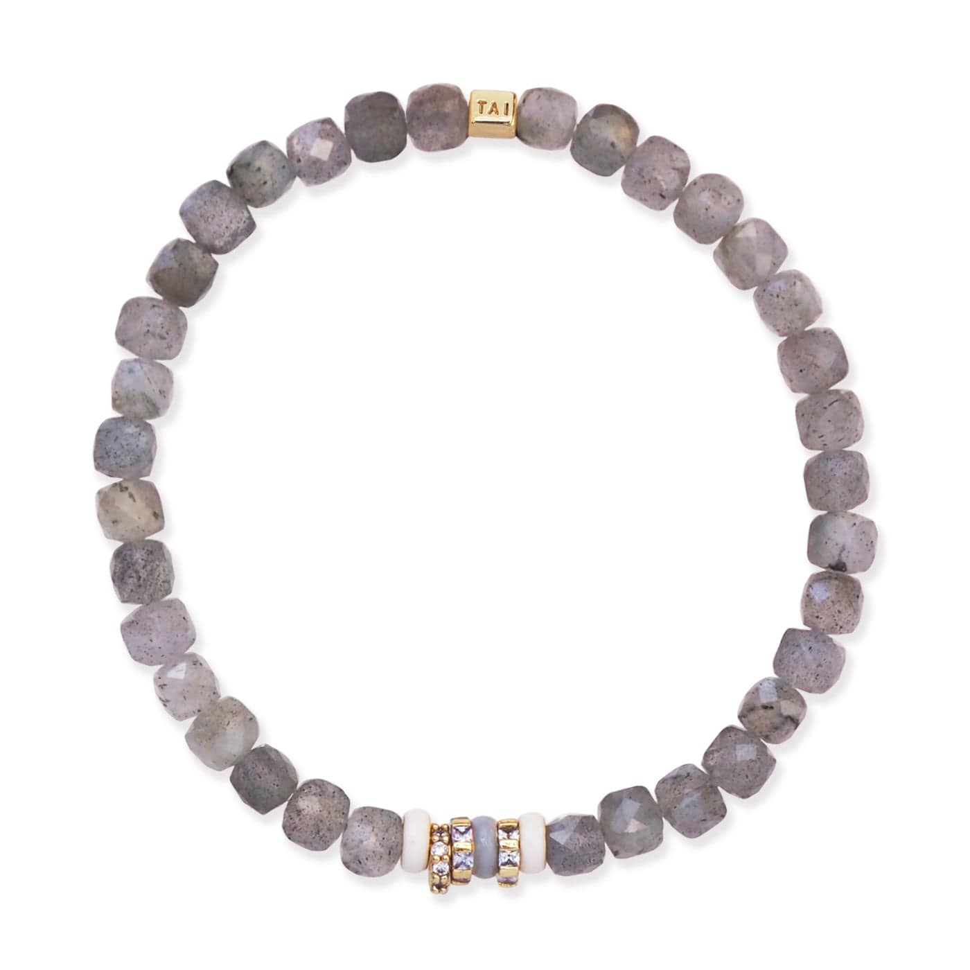 TAI JEWELRY Bracelet Semi-Precious Stretch Bracelet with Colored Rondelles