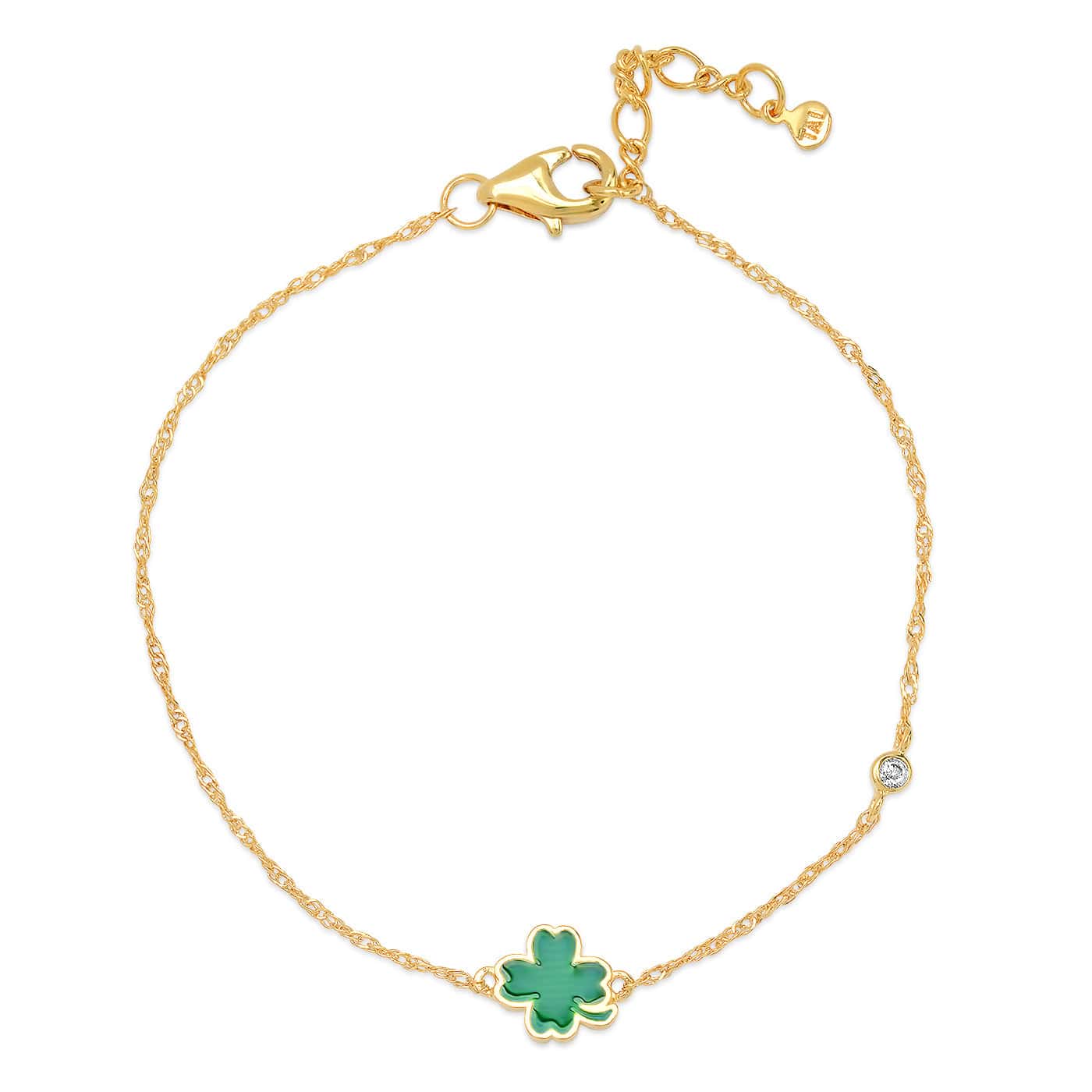 TAI JEWELRY Bracelet Clover Shamrock Charm Bracelet