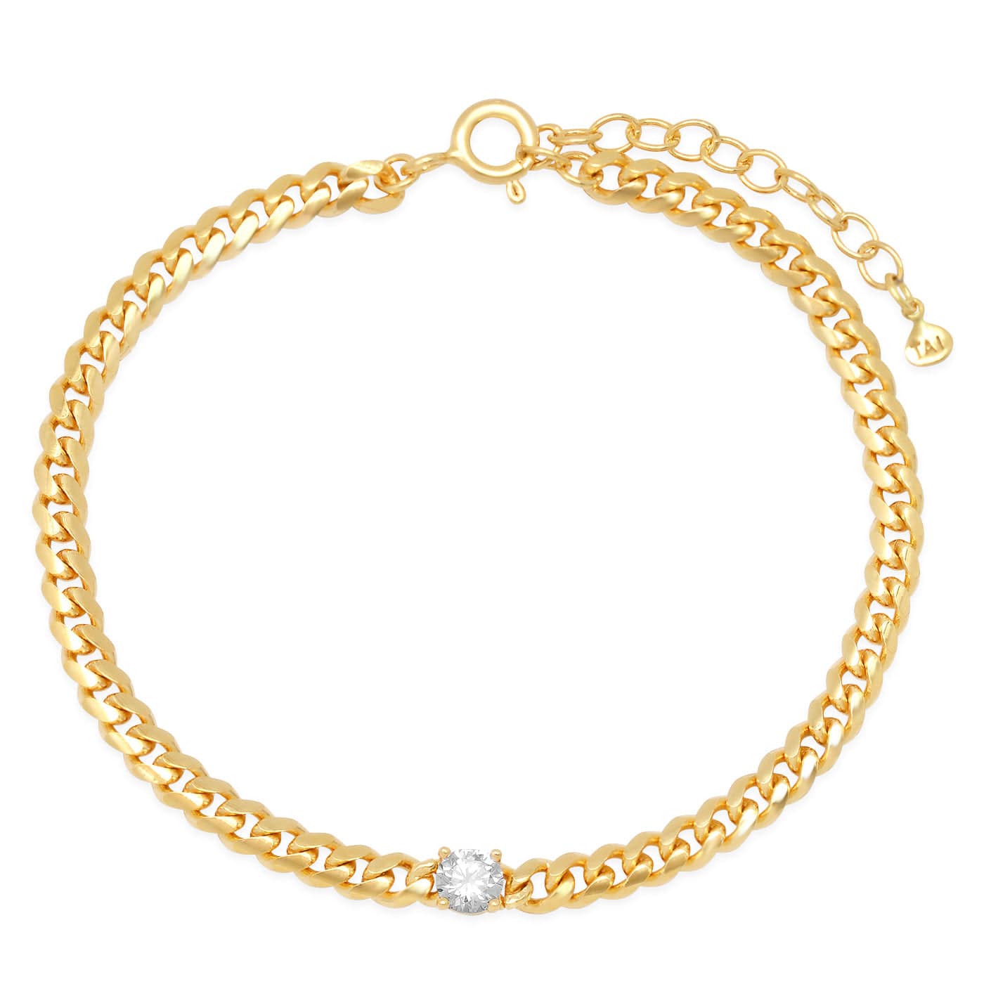 TAI JEWELRY Bracelet Gold Vermeil Solo CZ Modernity Bracelet