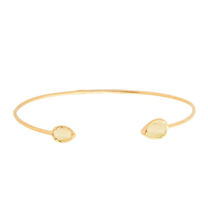 TAI JEWELRY | Tear Drop Stone Open Cuff Bracelet | Bracelet |