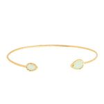 TAI JEWELRY | Tear Drop Stone Open Cuff Bracelet | Bracelet |