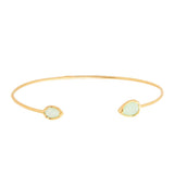 TAI JEWELRY | Tear Drop Stone Open Cuff Bracelet | Bracelet |