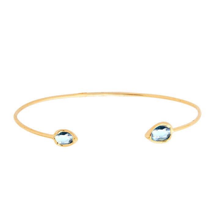 TAI JEWELRY | Tear Drop Stone Open Cuff Bracelet | Bracelet |