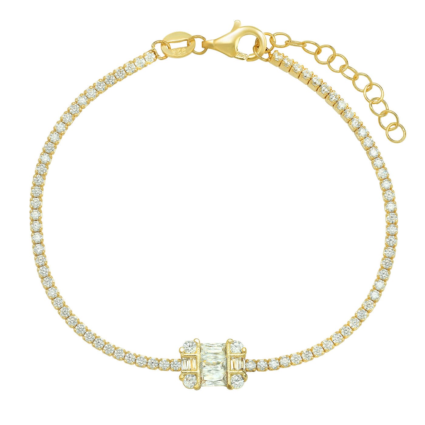 TAI JEWELRY | Vintage Baguette Tennis Bracelet | Bracelet |
