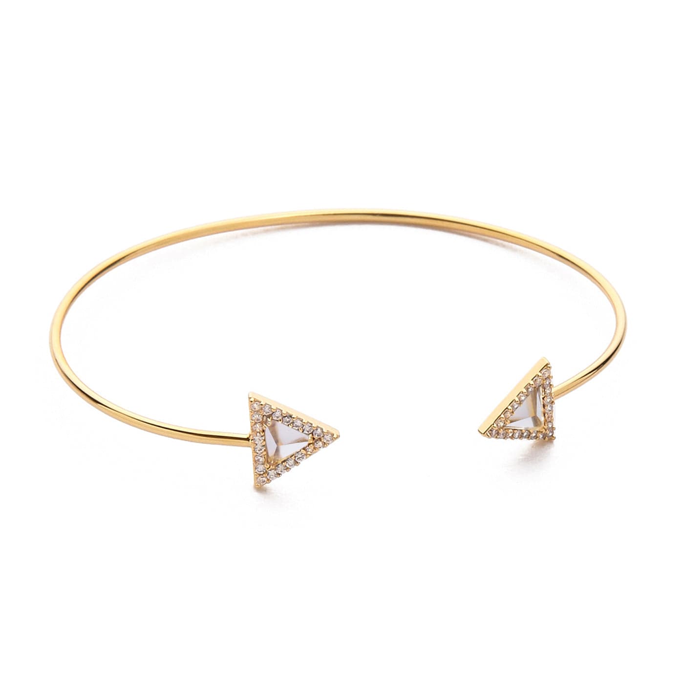 TAI JEWELRY | Triangular Gemstone Open Cuff Bracelet | Bracelet |