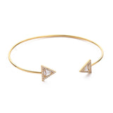 TAI JEWELRY | Triangular Gemstone Open Cuff Bracelet | Bracelet |