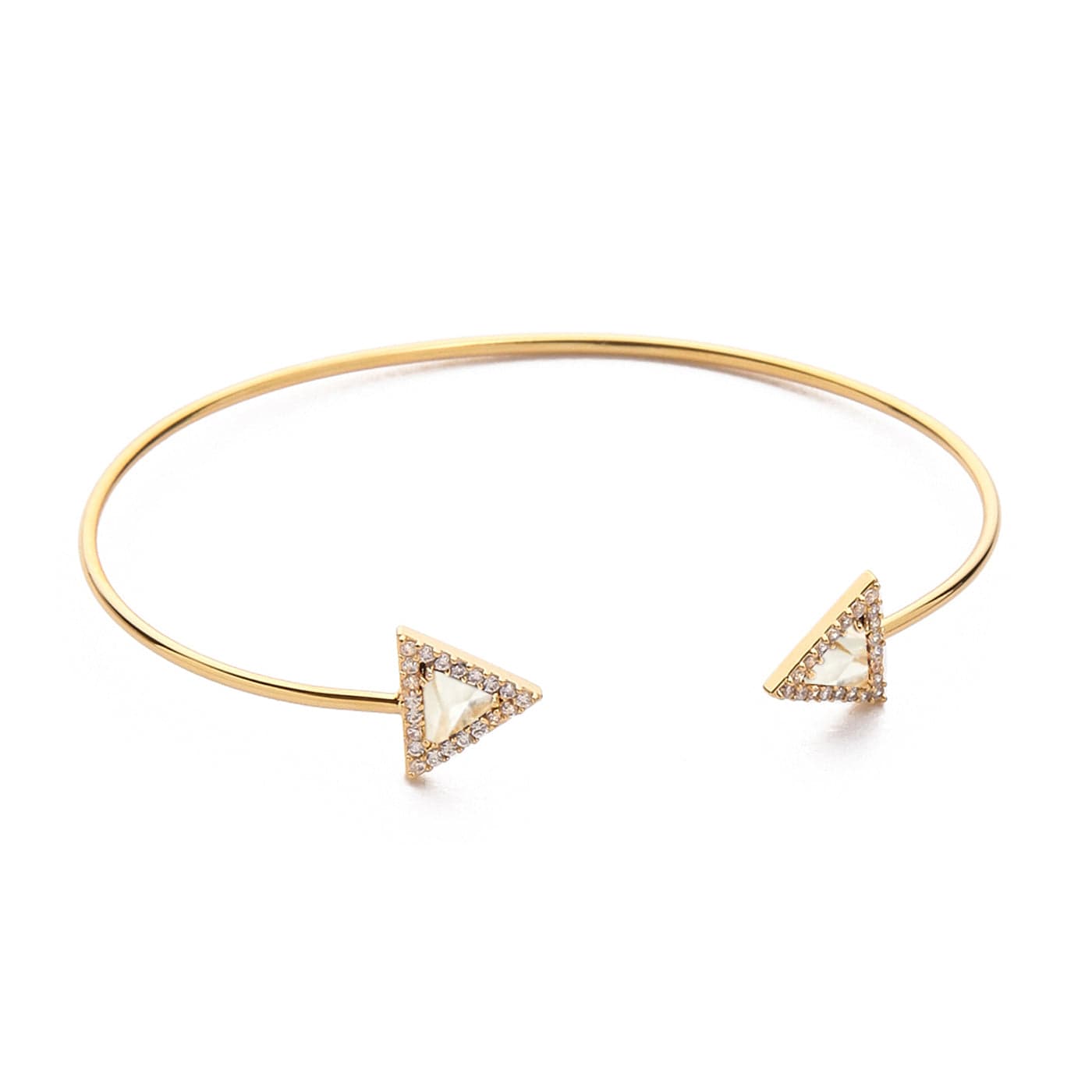 TAI JEWELRY | Triangular Gemstone Open Cuff Bracelet | Bracelet |