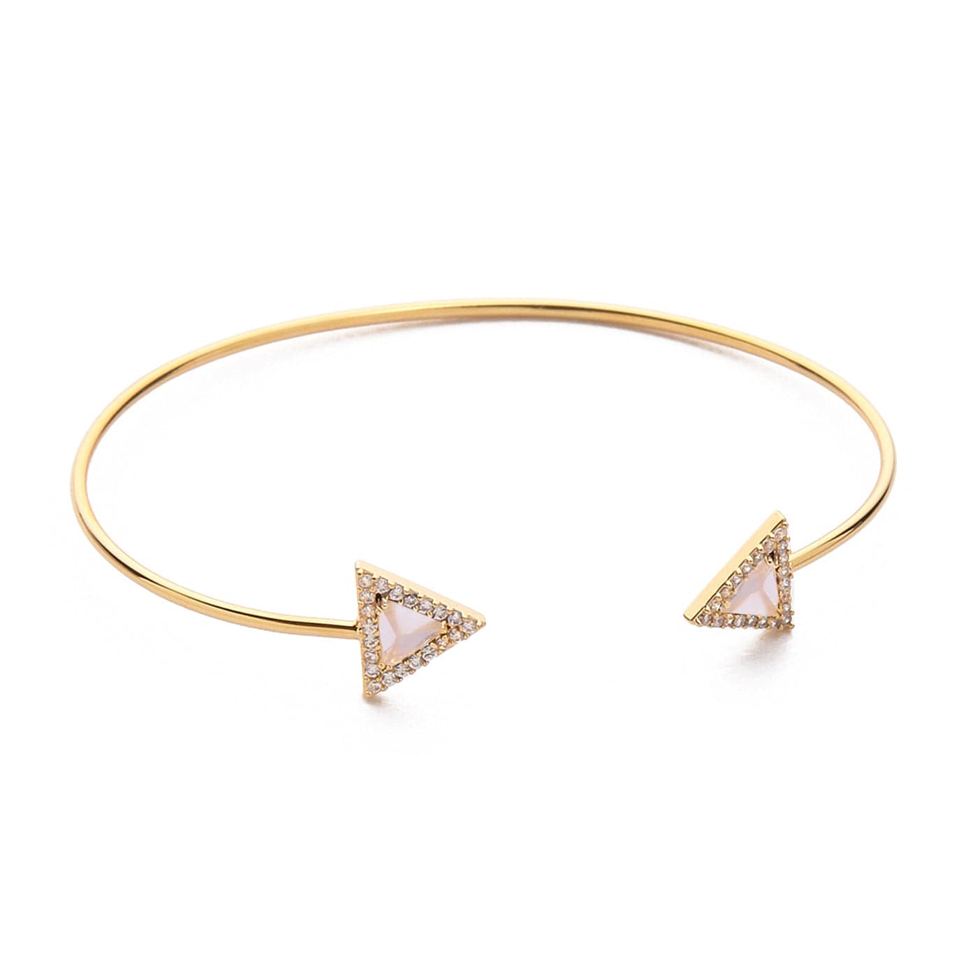 TAI JEWELRY | Triangular Gemstone Open Cuff Bracelet | Bracelet |