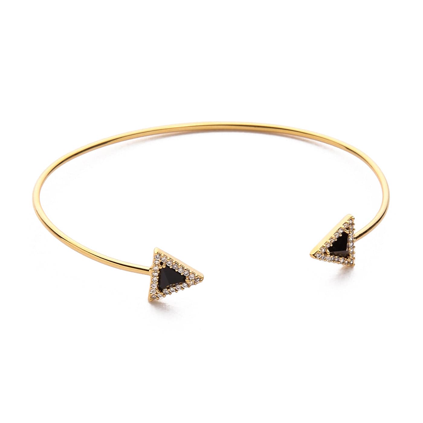 TAI JEWELRY | Triangular Gemstone Open Cuff Bracelet | Bracelet |