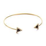 TAI JEWELRY | Triangular Gemstone Open Cuff Bracelet | Bracelet |