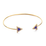 TAI JEWELRY | Triangular Gemstone Open Cuff Bracelet | Bracelet |