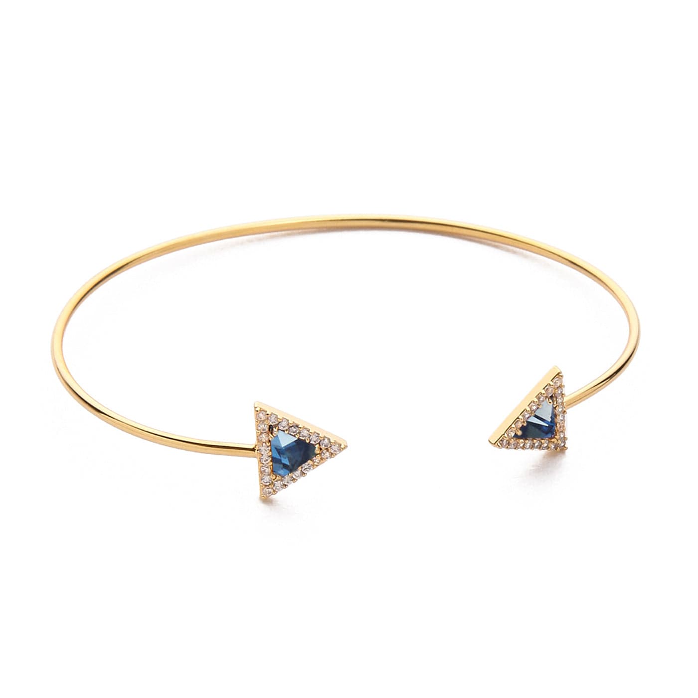TAI JEWELRY | Triangular Gemstone Open Cuff Bracelet | Bracelet |