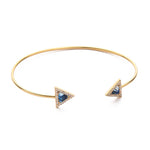 TAI JEWELRY | Triangular Gemstone Open Cuff Bracelet | Bracelet |