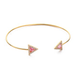 TAI JEWELRY | Triangular Gemstone Open Cuff Bracelet | Bracelet |